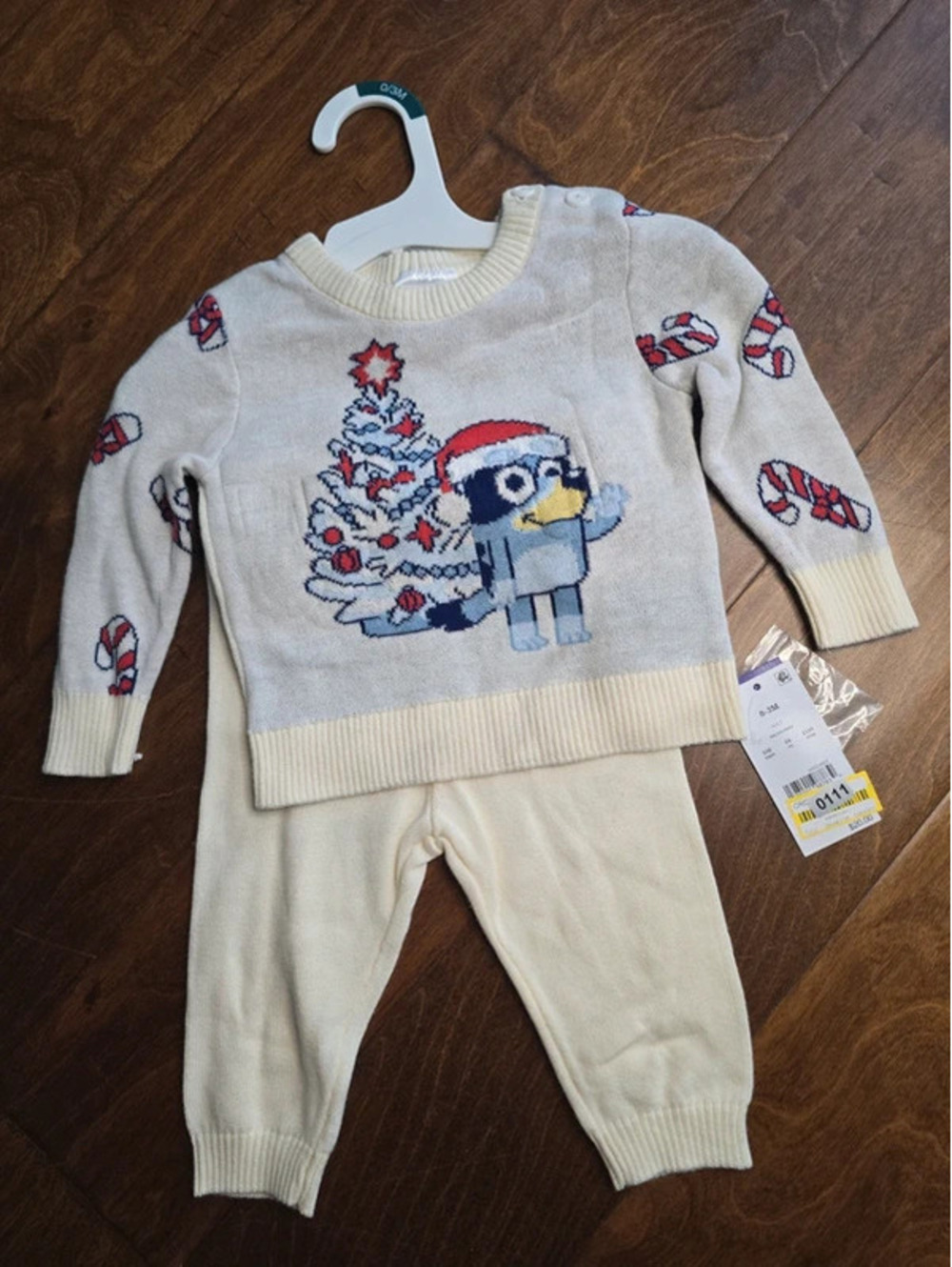 0 to 3m brand new bluey, christmas outfit item 111G6